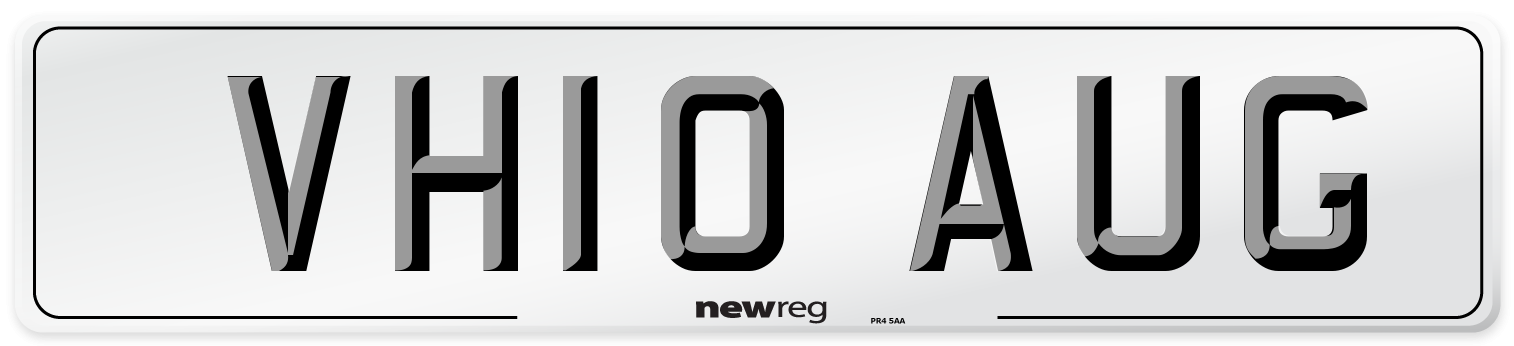 VH10 AUG Number Plate from New Reg